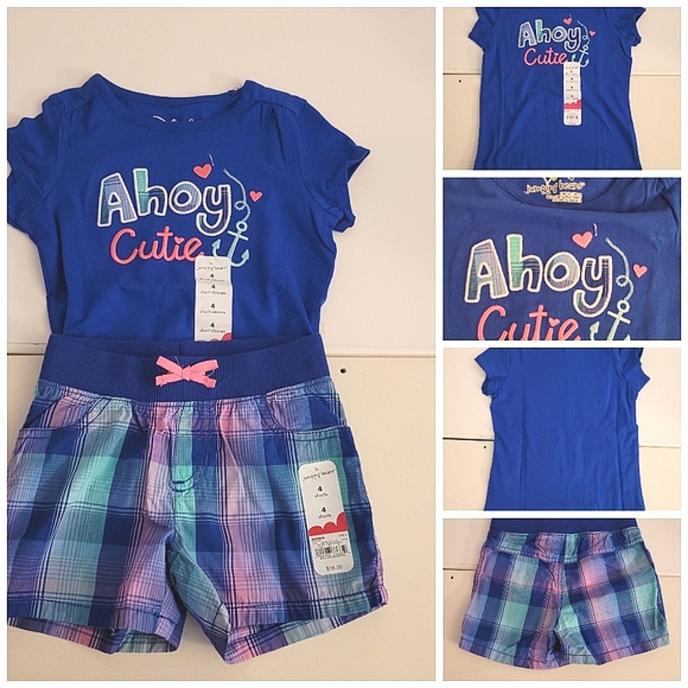 Jumping beans Girls 2 Piece T-Shirt  Shorts Set